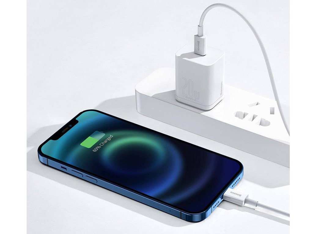 کابل فست شارژ پاوربانکی لایتنینگ به تایپسی 25 سانتیمتری بیسوس Baseus Superior Cable USB Type-C Lightning Power Delivery 20W CATLYS-02