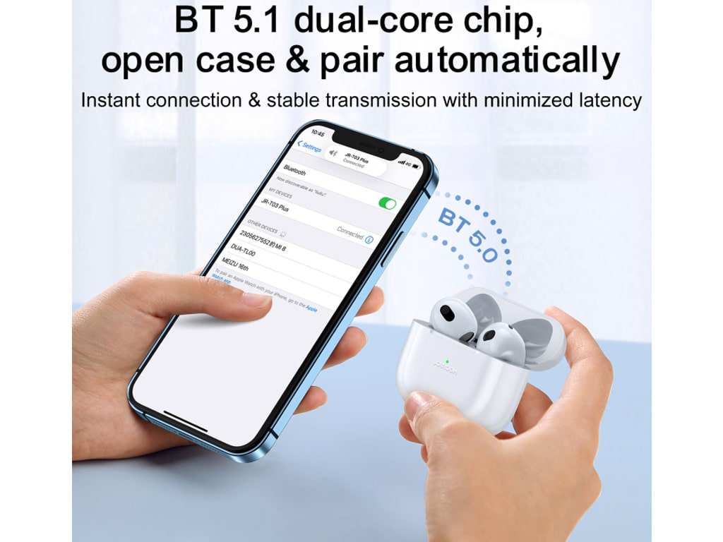 هندزفری بلوتوث جویروم JOYROOM TWS Wireless Bluetooth Earphone JR-T03S PLUS