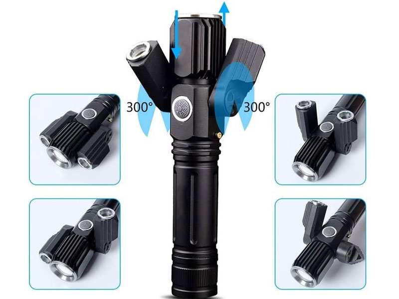 چراغ‌قوه 3 سر توبیز Tobys TORCH-30 3-in-1 Telescopic Zoom Design Flashlight