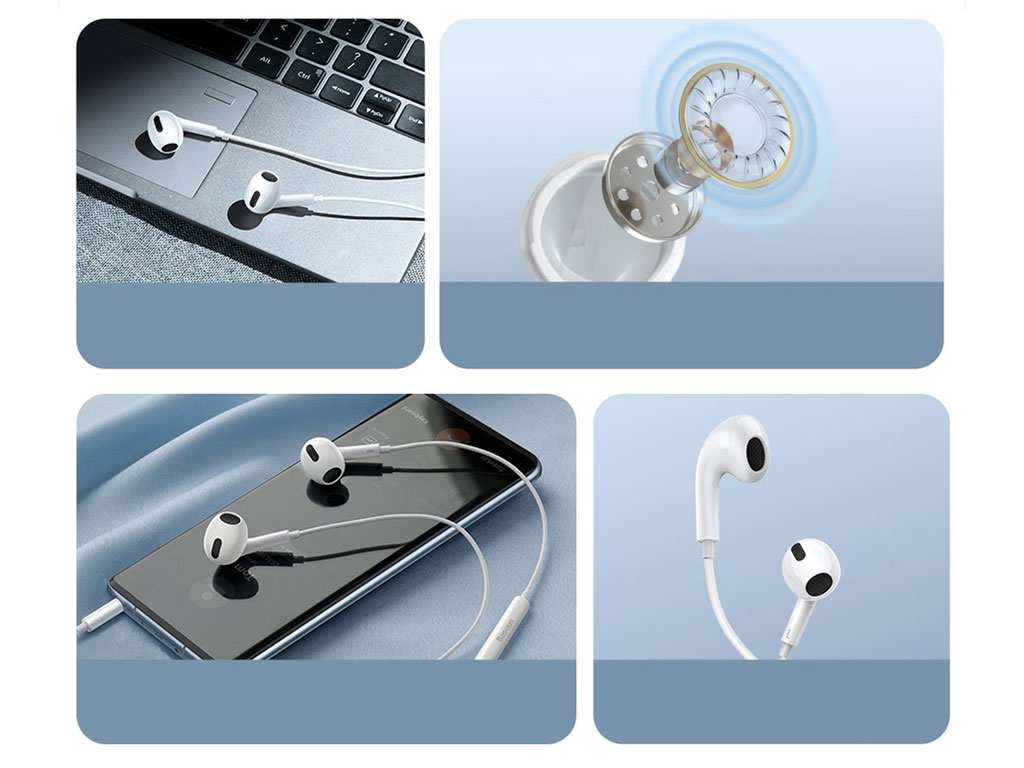 هندزفری سیمی 3.5 میلیمتری بیسوس Baseus Encok H17 Wired 3.5mm In-ear Earphone
