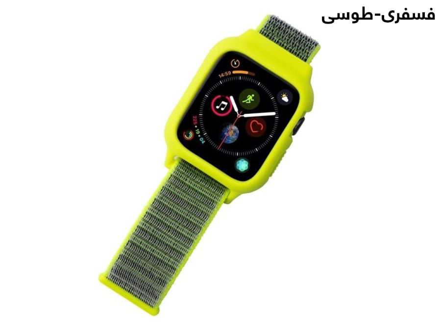 بند سیلیکونی اپل واچ سری 3/4/5 سایز 38/40 میلی متر پورودو Porodo iGuard Apple Watch 3/4/5 38/40mm Strap + ShockProof Case