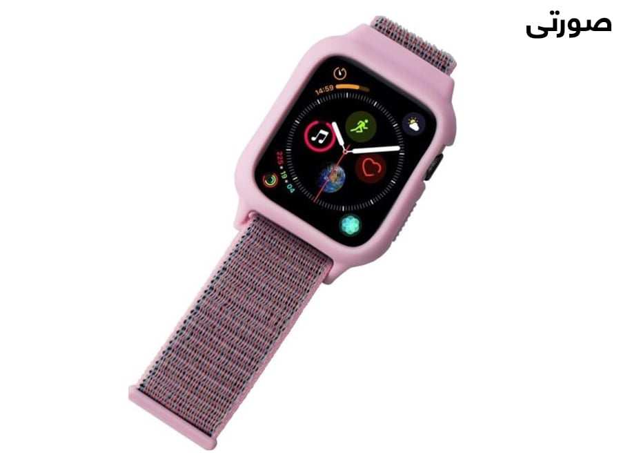 بند سیلیکونی اپل واچ سری 3/4/5 سایز 38/40 میلی متر پورودو Porodo iGuard Apple Watch 3/4/5 38/40mm Strap + ShockProof Case