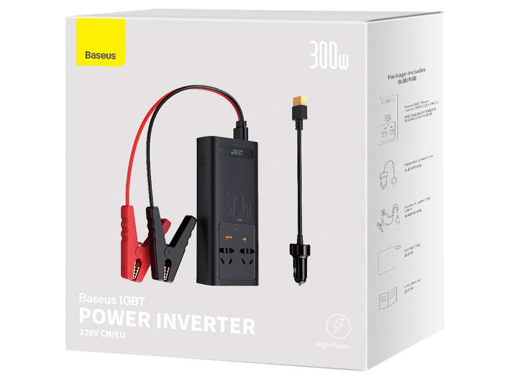 اینورتر برق 220 ولت 300 وات بیسوس Baseus IGBT Power Inverter 300W CGNB010101