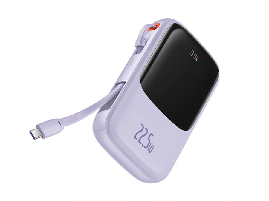 پاوربانک شارژر سریع 22.5 وات به همراه کابل تایپسی 0.5 متری 10000 بیسوس Baseus Qpow Pro Fast Charge Power Bank PPQD020101