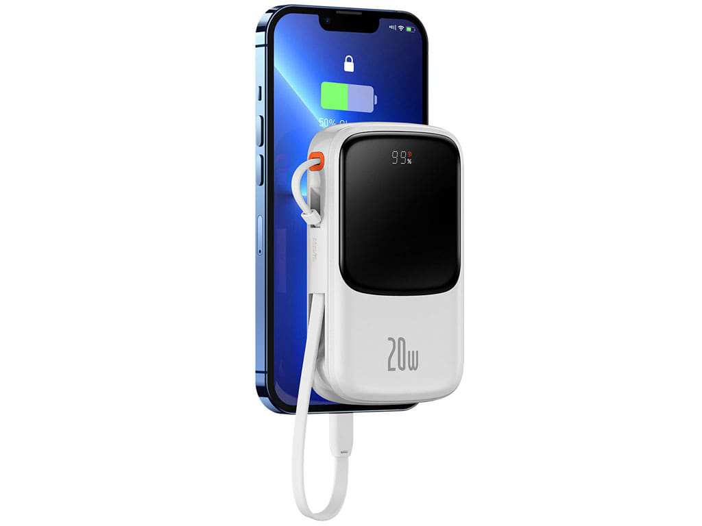 پاوربانک شارژر سریع 22.5 وات به همراه کابل تایپسی 0.5 متری 10000 بیسوس Baseus Qpow Pro Fast Charge Power Bank PPQD020101