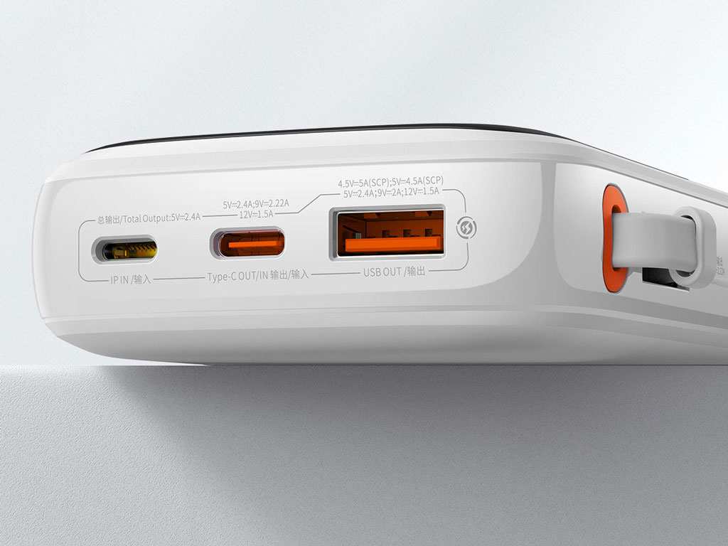 پاوربانک شارژر سریع 22.5 وات به همراه کابل تایپسی 0.5 متری 10000 بیسوس Baseus Qpow Pro Fast Charge Power Bank PPQD020101