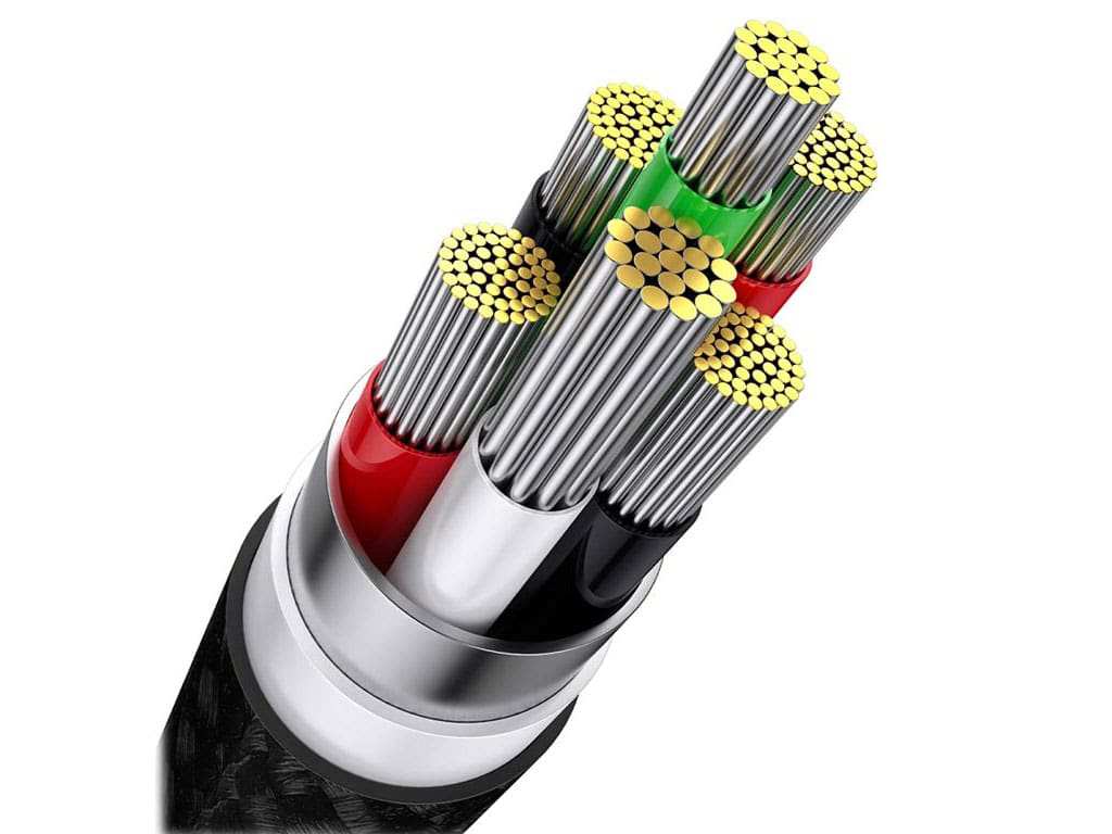 کابل سوپر فست شارژ سه سر یو اس بی به میکرو، تایپ سی و لایتنینگ 1.2 متر بیسوس Baseus Flash Series Ⅱ Cable USB to M+L+C 100W CASS030001
