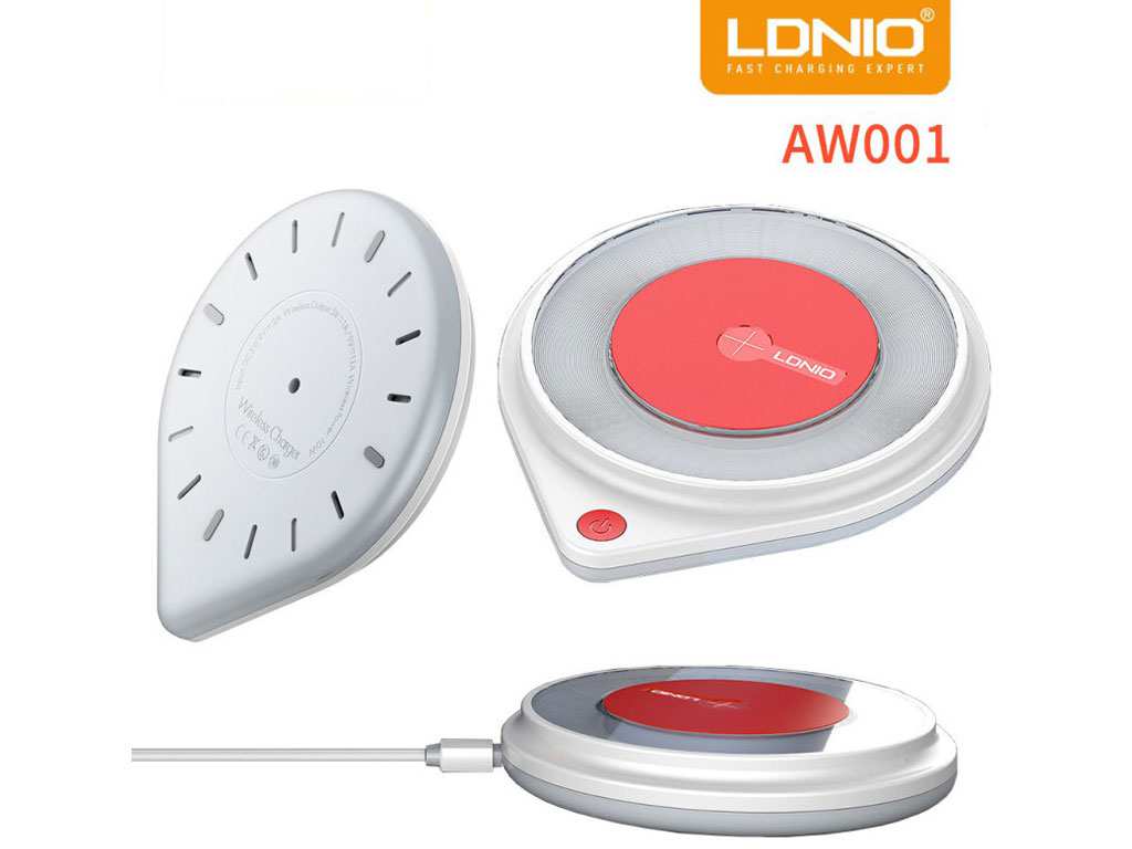 شارژر بیسیم 10 وات و چراغخواب الدنیو LDNIO wireless charger with LED Lamp AW001