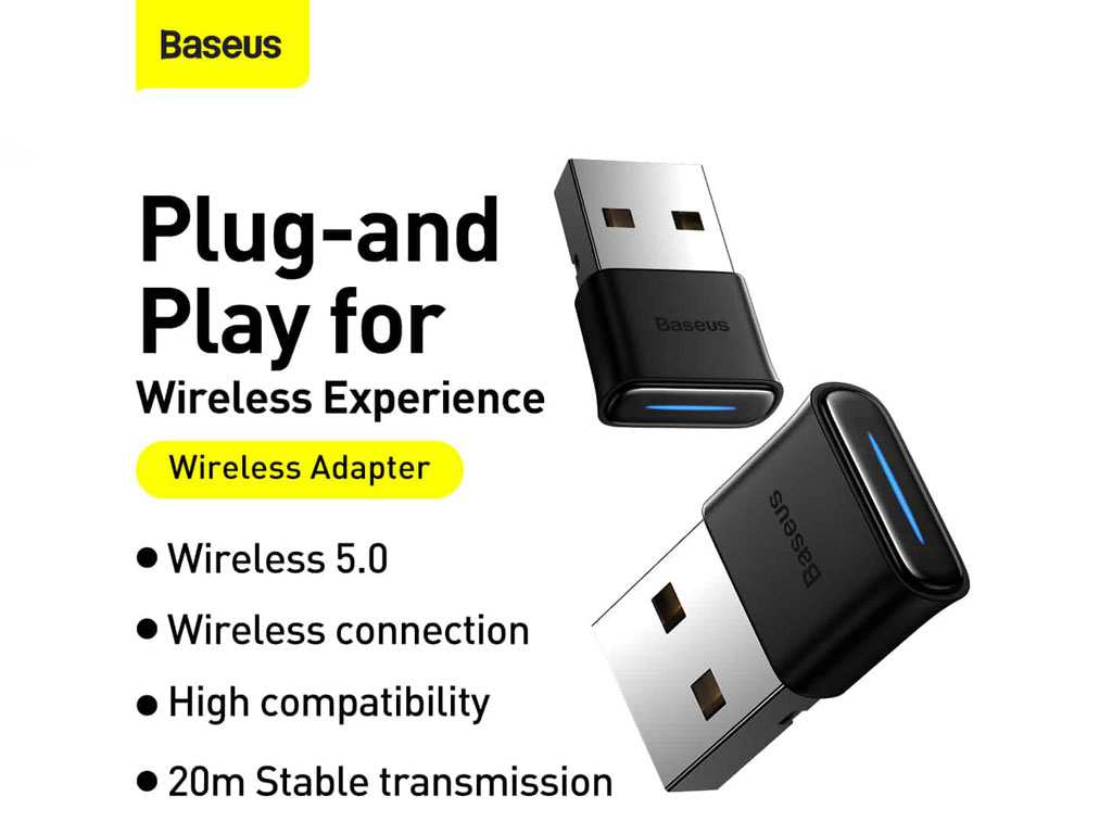 دانگل بلوتوث یواسبی بیسوس Baseus Bluetooth Receiver Adapter BA04 ZJBA000001