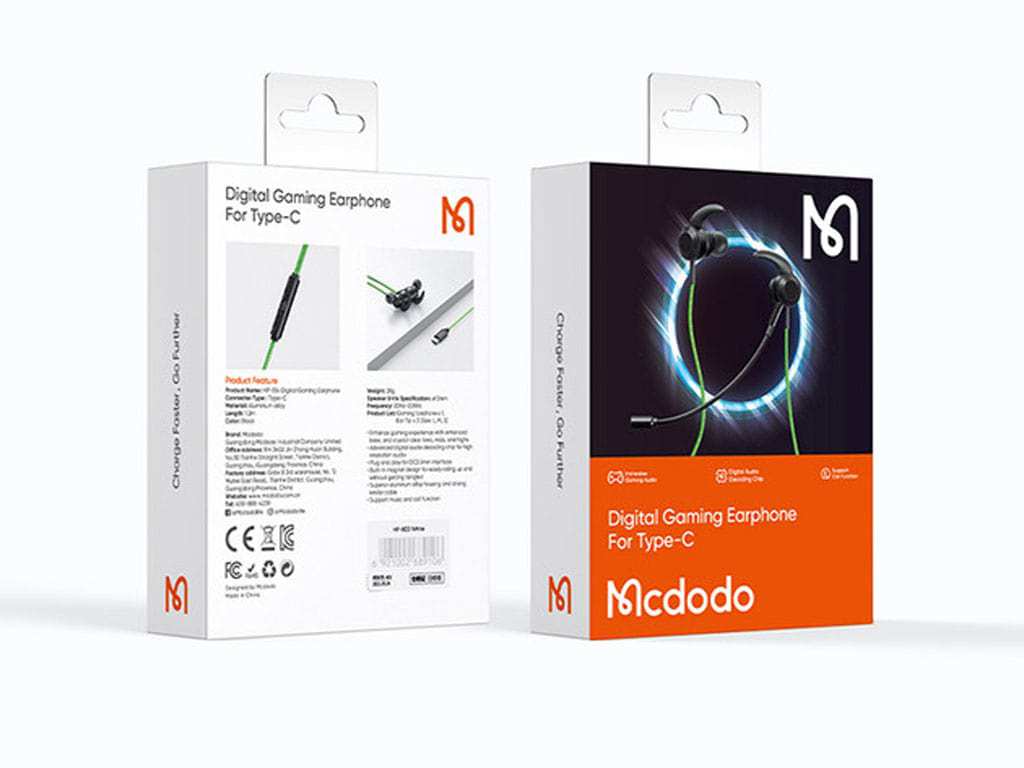 هندزفری سیمی گیمینگ حرفهای تایپسی مکدودو Mcdodo USB Type-C Gaming Earphones HP-1340