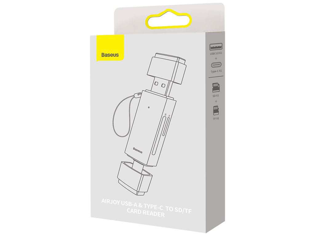 کارتخوان یواسبی به تایپسی بیسوس Baseus Lite Series SD/TF Card Reader WKQX060113