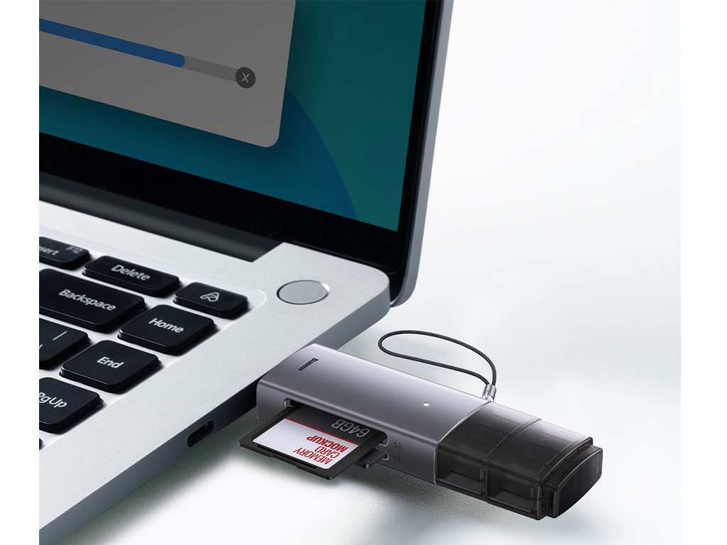 کارتخوان یواسبی به تایپسی بیسوس Baseus Lite Series SD/TF Card Reader WKQX060113