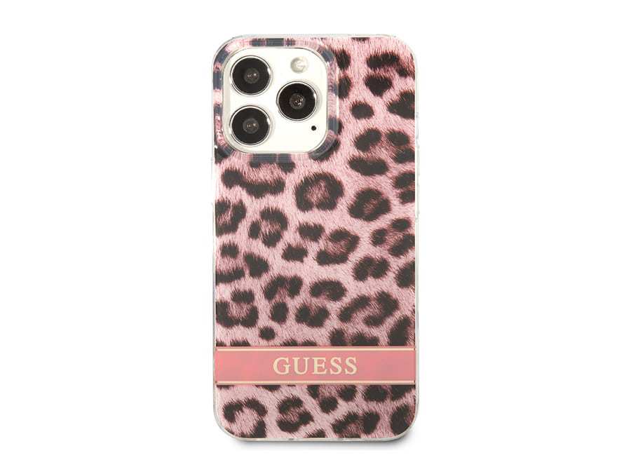 قاب محافظ براق آیفون 13 پرو مکس طرح پلنگی CG Mobile iphone 13 Pro Max Guess Leopard Hard Case