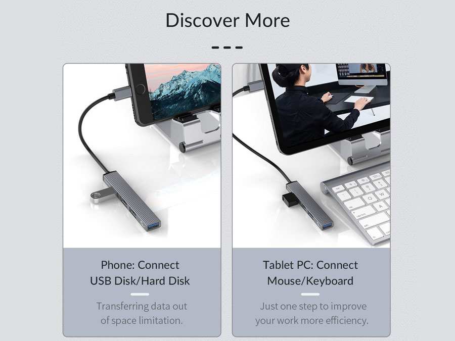 هاب تایپ سی اوریکو ORICO AH-13 Type-C to USB3.0 HUB