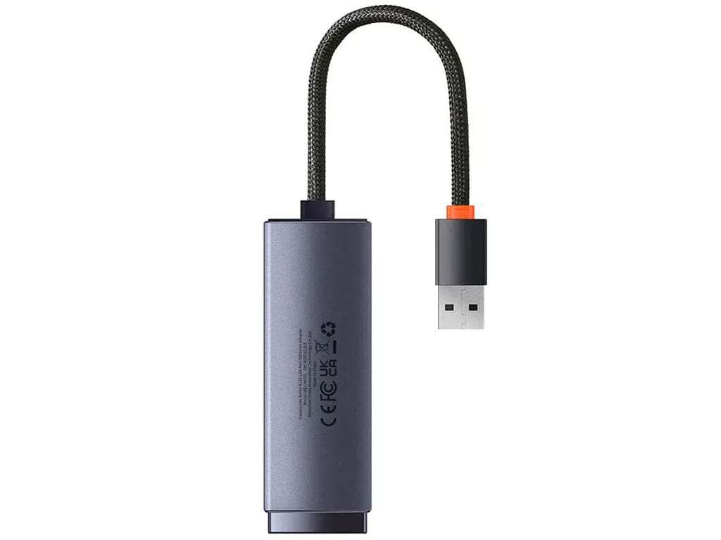 مبدل یواسبی به پورت شبکه بیسوس Baseus Ethernet Adapter USB to RJ45 LAN Port WKQX000113
