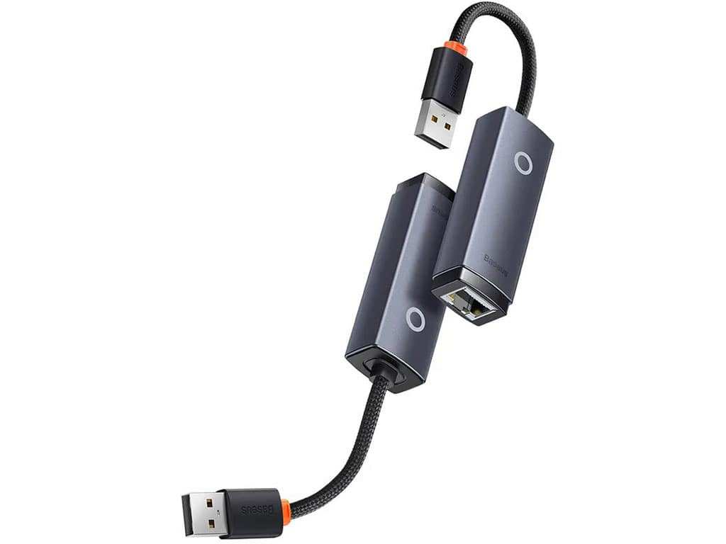مبدل یواسبی به پورت شبکه بیسوس Baseus Ethernet Adapter USB to RJ45 LAN Port WKQX000113