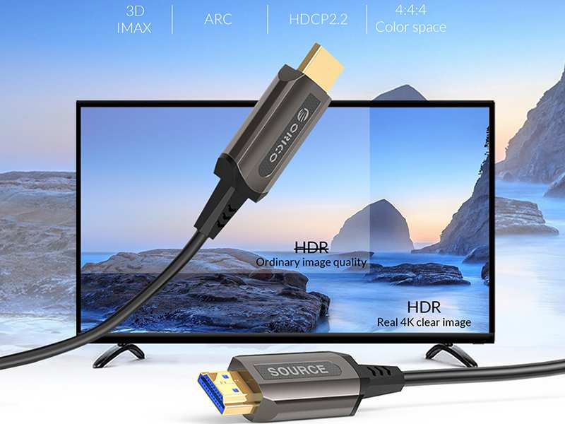 کابل اچ دی ام آی 50 متری اوریکو ORICO HDMI to HDMI Fiber-optic Video Adapter Cable GHD701 50m