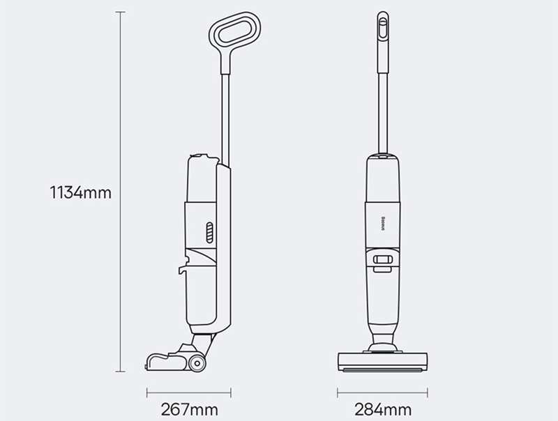 جاروشارژی و کف‌شوی برقی بیسوس Baseus X3 Electric Floor Cleaner CPXD000001