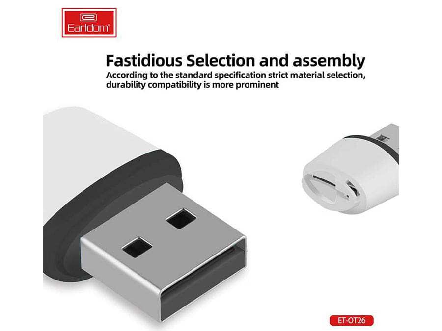 کارت خوان یو اس بی ارلدام Earldom Card reader Micro SD ET-OT26