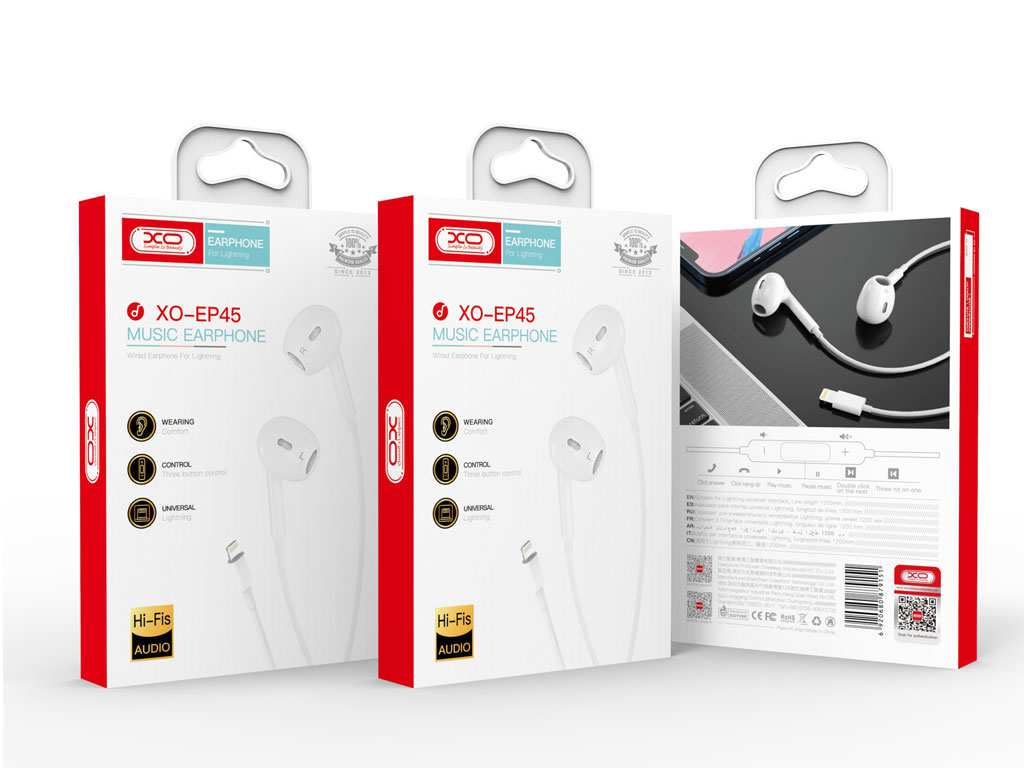 هندزفری سیمی لایتنینگ ایکساو XO EP45 Lightning In-ear Earphones
