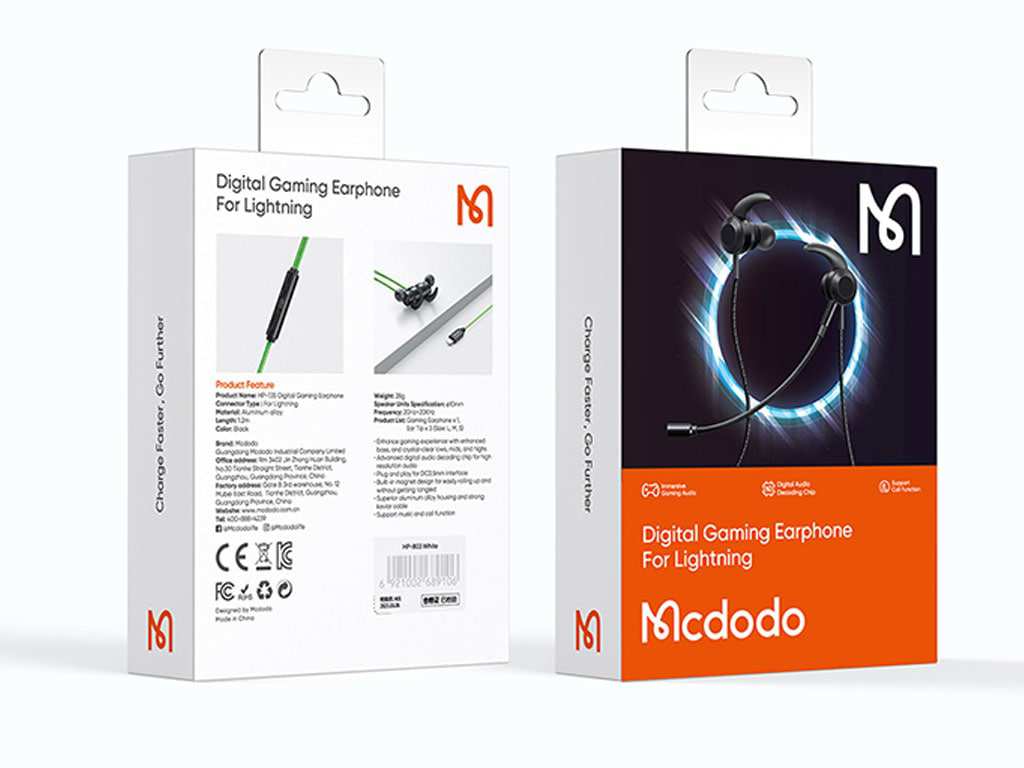 هندزفری سیمی گیمینگ لایتنینگ مک‌دودو Mcdodo Lightning Gaming Earphones iPhone HP-1350