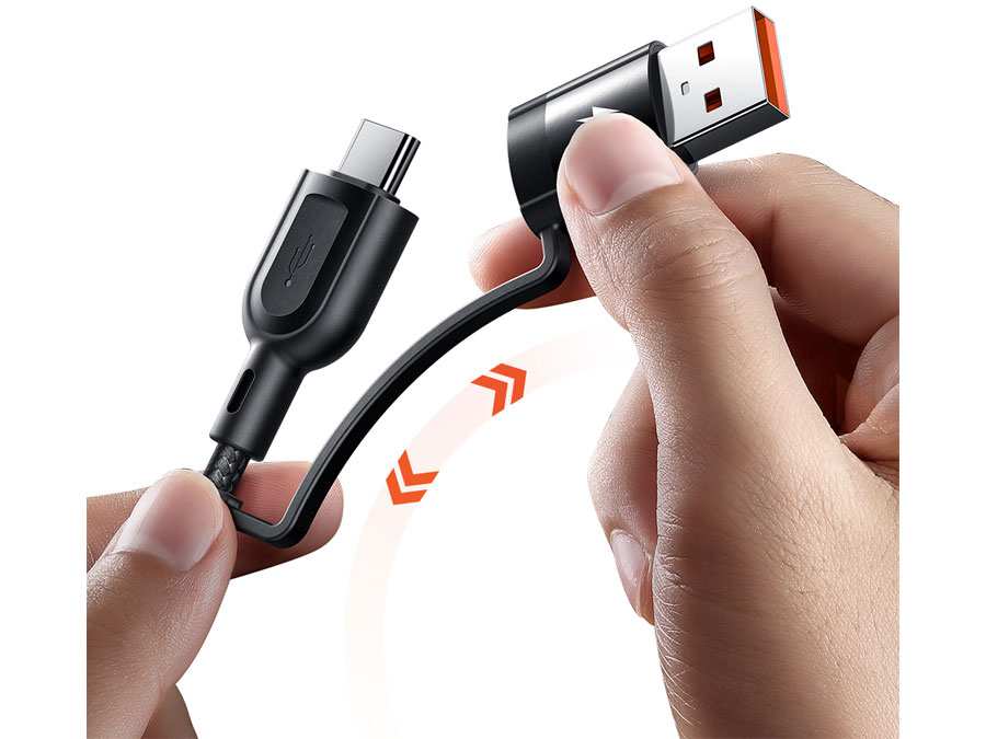 کابل سوپر فست شارژ 100 وات چند سر به طول 1.2 متر مکدودو Mcdodo 2 in 3 100W PD Fast Charging Cable CA-8800