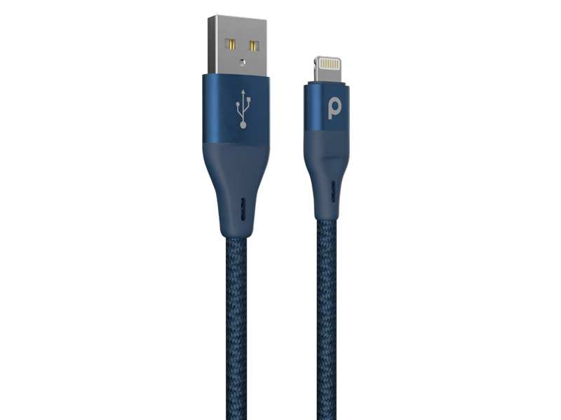 کابل شارژ لایتنینگ 2.4 آمپری پورودو Porodo PD-ALBR12 Aluminum Braided Lightning Cable