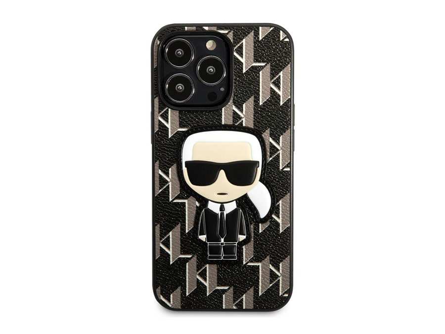 قاب چرمی آیفون 13 پرو طرح کارل برجسته CG Mobile iphone 13 Pro Karl Lagerfeld Leather Case