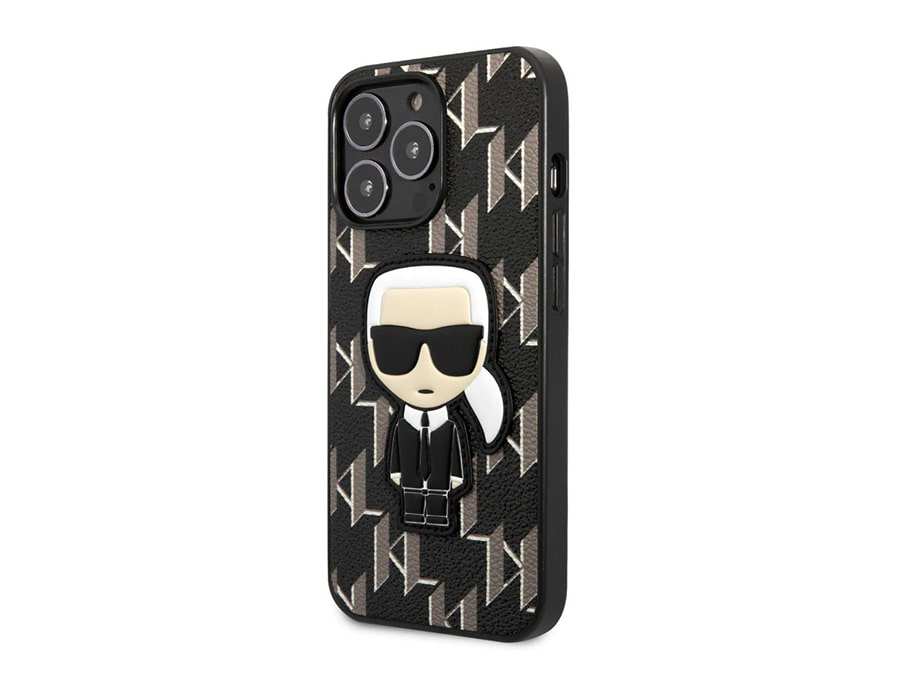 قاب چرمی آیفون 13 پرو طرح کارل برجسته CG Mobile iphone 13 Pro Karl Lagerfeld Leather Case