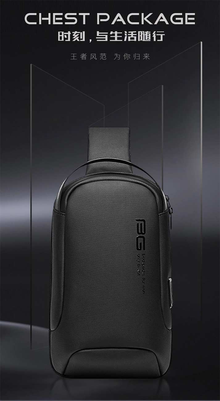 کوله تک بند حرفه ای ضد آب دارای USB بنج BANGE BG-7221 Men Bag Casual Business Messenger Cloth Bag
