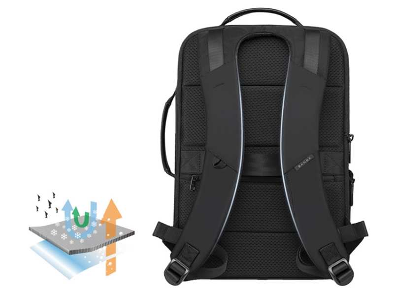 کوله لپ تاپ حرفه ای مسافرتی ضد آب با پورت USB مناسب برای لپتاپ 15 اینچی بنج BANGE BG-S56 Waterproof Men'S Travel Backpack