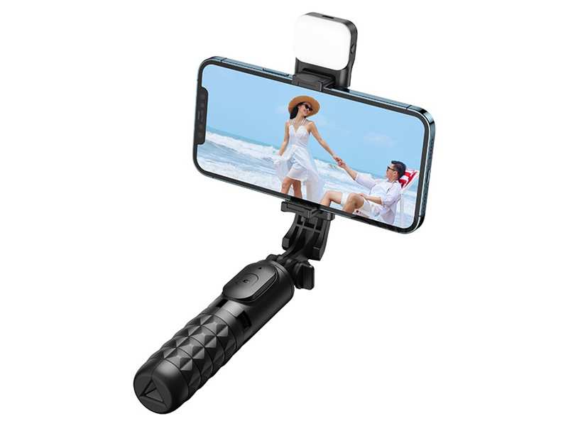 مونوپاد سهپایهدار مک دودو دارای ریموتکنترل و نورافشان MCDODO MDD SS-1781 Aluminum Alloy Extendable Rod Selfie