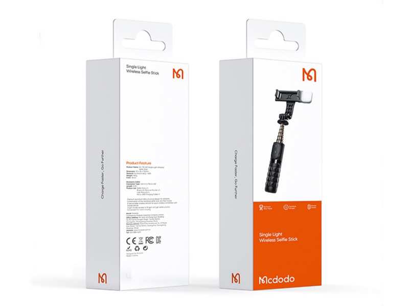 مونوپاد سهپایهدار مک دودو دارای ریموتکنترل و نورافشان MCDODO MDD SS-1781 Aluminum Alloy Extendable Rod Selfie