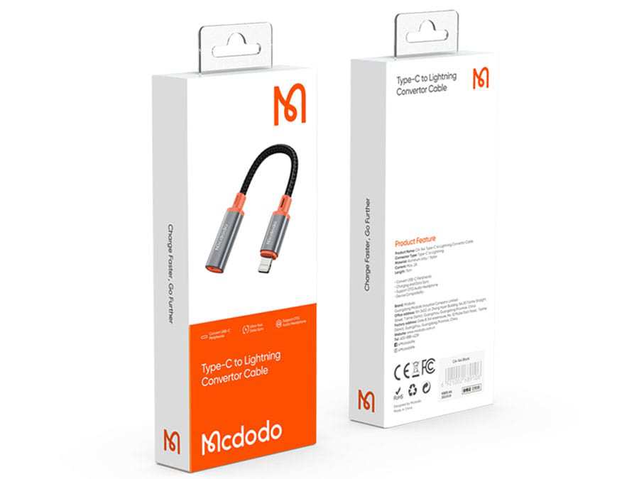 کابل تبدیل تایپسی به لایتنینگ مکدودو Mcdodo CA-144 Type-C To Lightning Convertor Cable