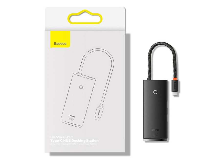 هاب تایپ سی 6 پورت بیسوس Baseus Lite WKQX050001 6-Port Type-C HUB