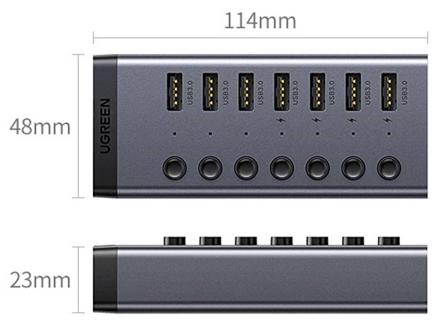 هاب 7 پورت USB 3.0 یوگرین Ugreen CM481 30778 7 Ports USB 3.0