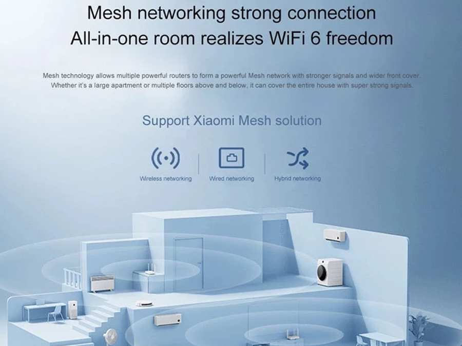 روتر بی سیم دوبانده شیائومی Xiaomi Redmi AX3000 WIFI6 Dual-Band Router RA81