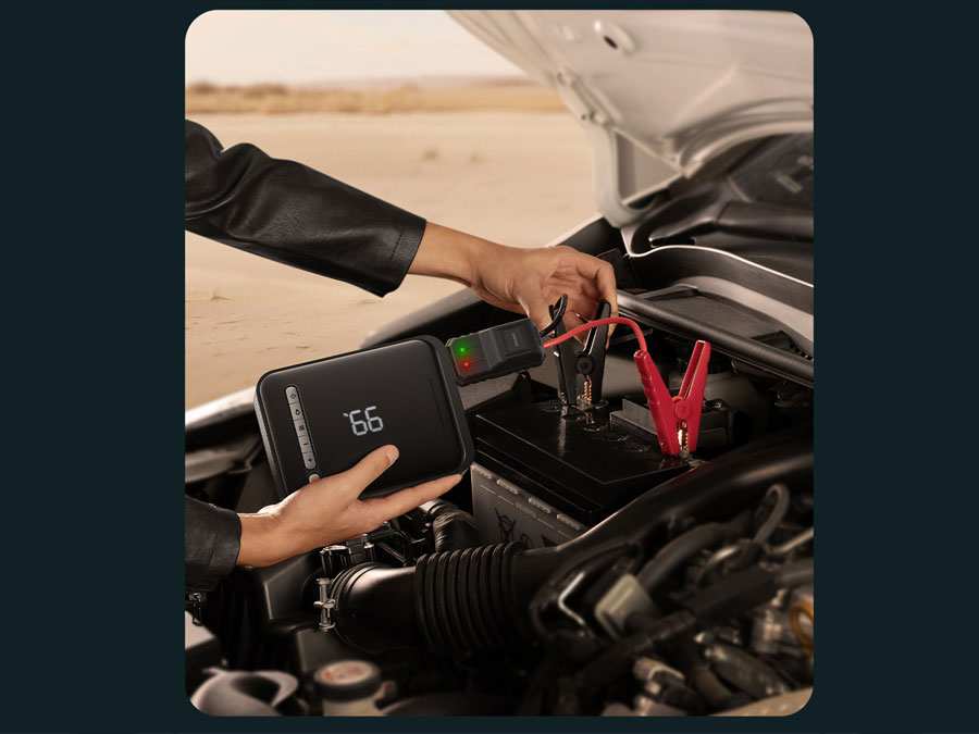 جامپاستارتر، کمپرسورباد و پاوربانک 8000 فوق انرژی خودرو بیسوس Baseus super energy 2-in-1 jump starter 1000A BS-CH003 CGCN000001