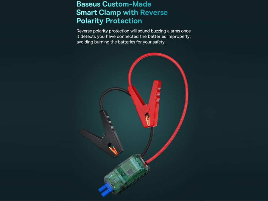 جامپاستارتر، کمپرسورباد و پاوربانک 8000 فوق انرژی خودرو بیسوس Baseus super energy 2-in-1 jump starter 1000A BS-CH003 CGCN000001
