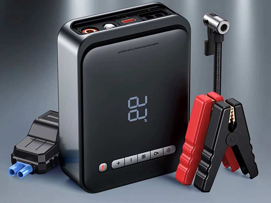 جامپاستارتر، کمپرسورباد و پاوربانک 8000 فوق انرژی خودرو بیسوس Baseus super energy 2-in-1 jump starter 1000A BS-CH003 CGCN000001