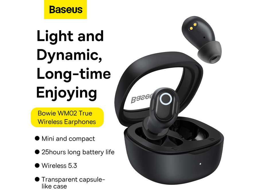 هندزفری بلوتوث بیسوس Baseus Bowie WM02 True Wireless Earphones NGTW180101