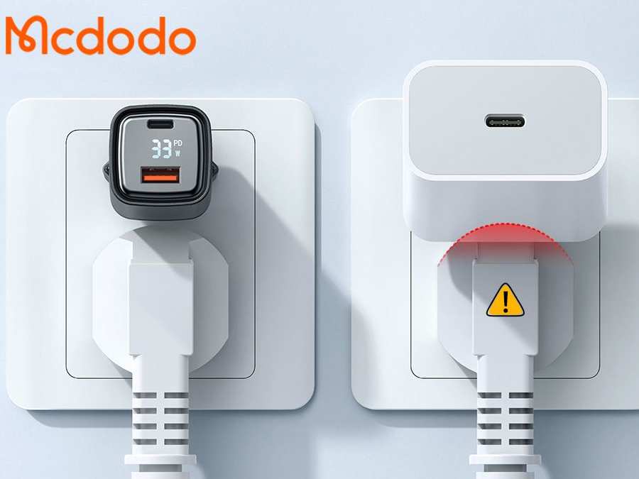 شارژر دیواری یو اس بی و تایپ سی مک دودو Mcdodo CH-1701 Digital Display Fast Charger