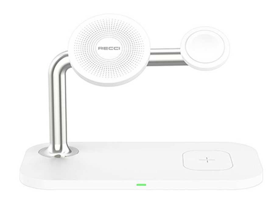 شارژر بی سیم رومیزی 15 وات رسی Recci 3 in 1 Magnetic Wireless Charger RCW-20