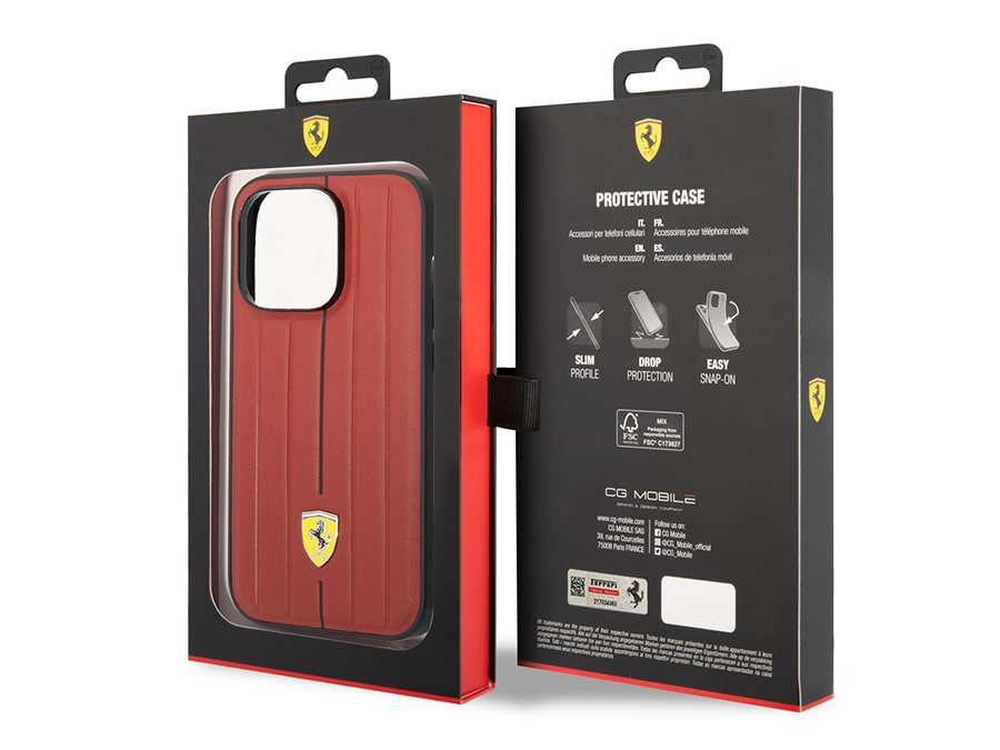 قاب چرمی آیفون 14 پرو طرح فراری CG Mobile iphone 14 Pro Ferrari Leather Case