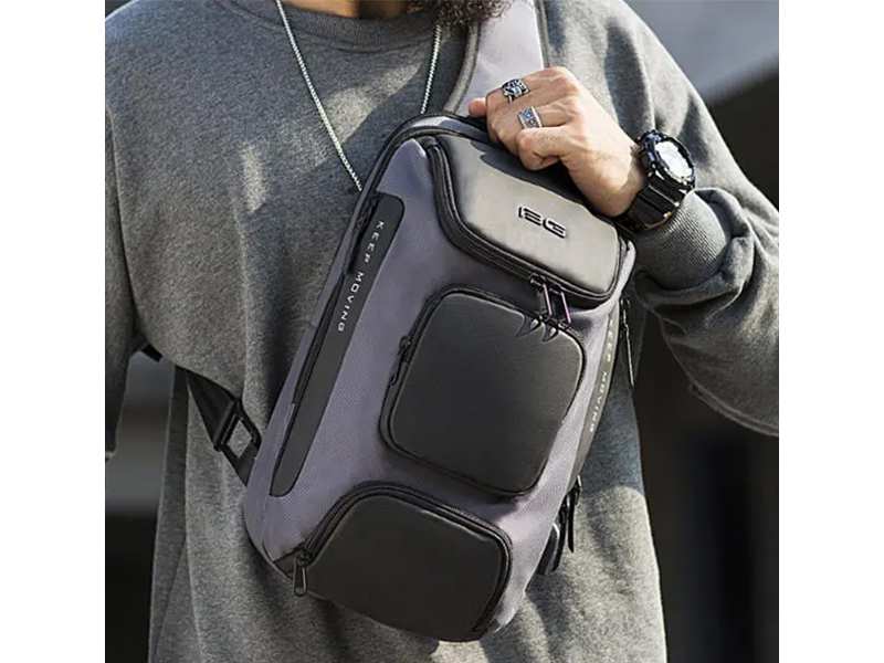 کوله پشتی تک بند یو اس بی دار 8 لیتری بنج BANGE BG-7086 Men Chest Bag Single Shoulder Bag