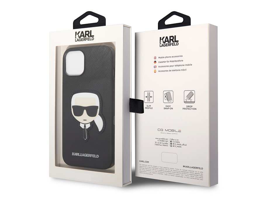 قاب چرمی آیفون 14 طرح کارل CG Mobile iphone 14 Karl Lagerfeld Leather Case