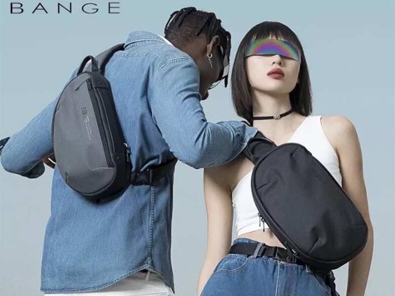 کوله تک بند یو اس بی دار ضد آب بنج Bange BG-7306 Crossbody Chest Bag with USB Port