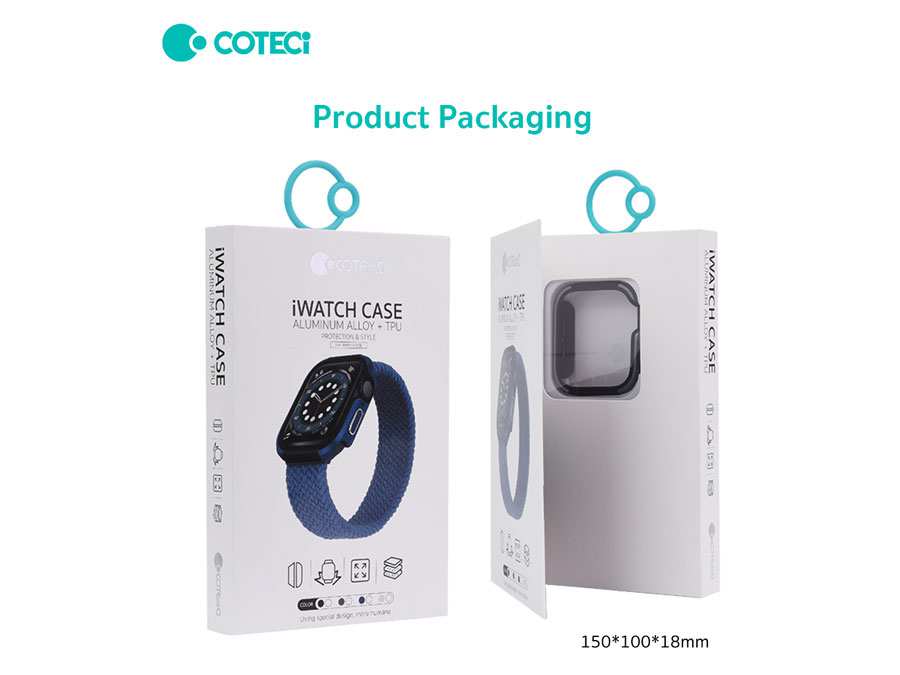 قاب محافظ اپل واچ سری 7 و 8 سایز 45 میلی متر کوتتسی Coteetci iWatch 7/8 protection case 25008-BK