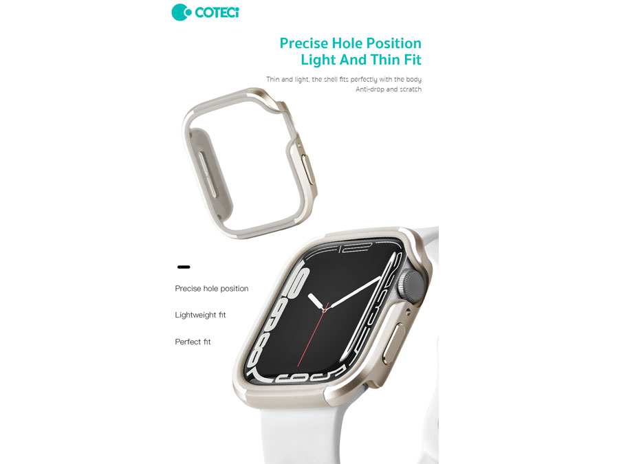 قاب محافظ اپل واچ سری 7 و 8 سایز 45 میلی متر کوتتسی Coteetci iWatch 7/8 protection case 25008-BK