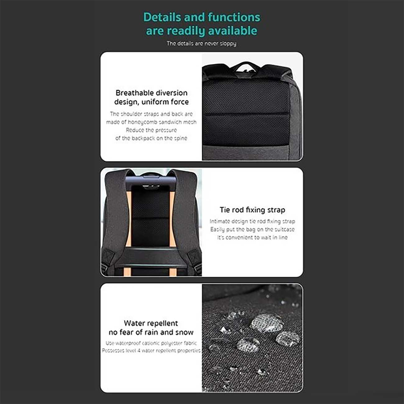 کوله پشتی لپ تاپ 13 تا 16 اینچ چند منظوره کوتسی 14011